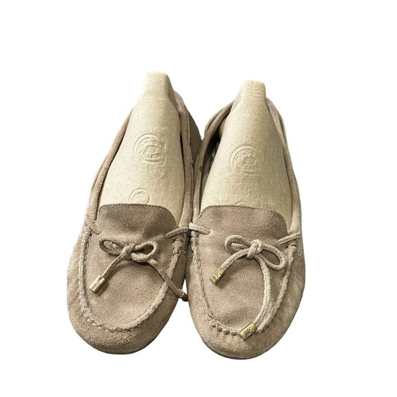 Michael Kors Women's Suede Moccasins Loafers Beige Slip-On Flats Size 9.5 - Picture 2 of 8